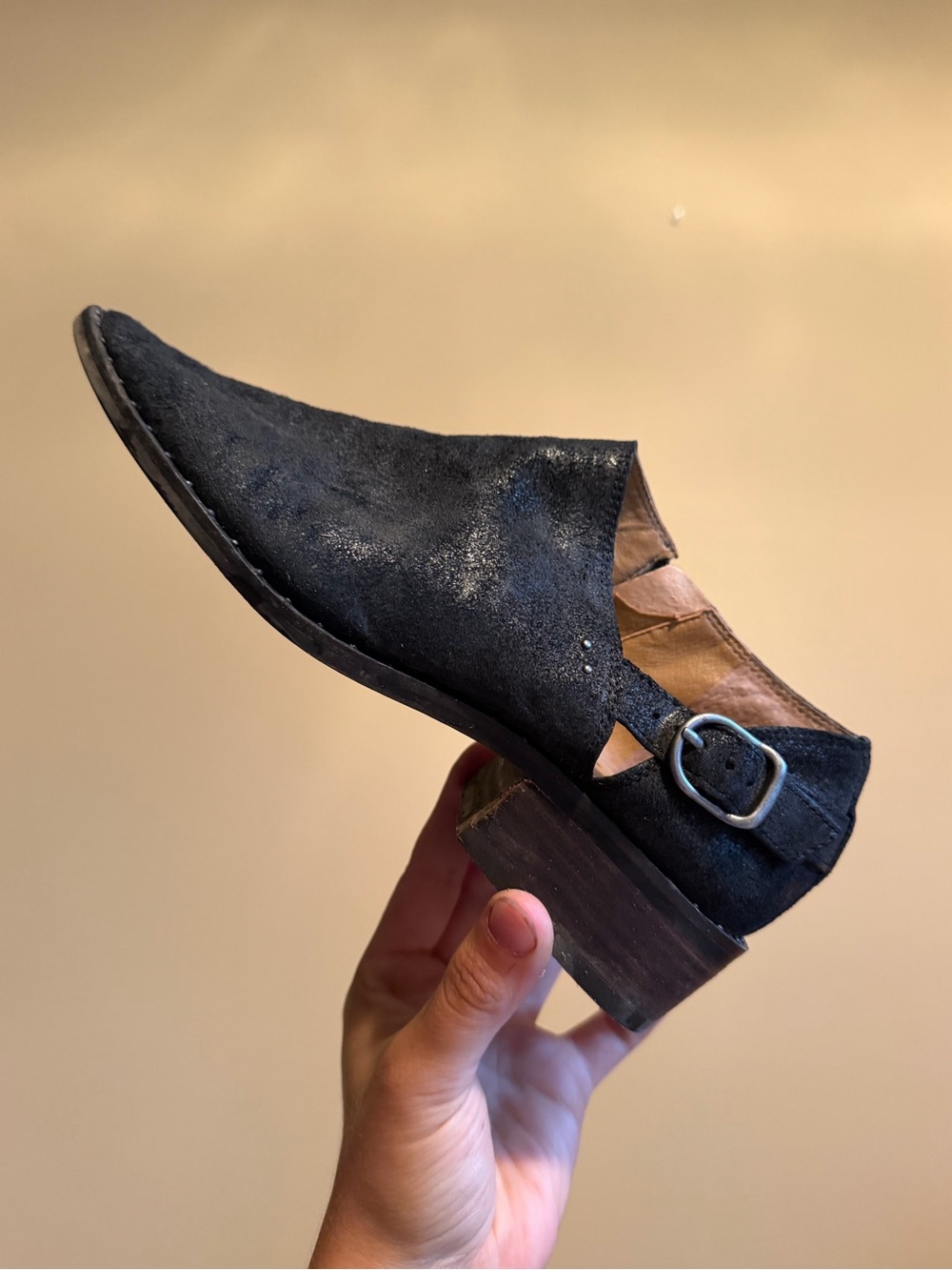 Lucky Brand Black Suede Ankle Shoes